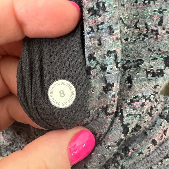 Lululemon Runderful Long Sleeve Neon Tweed Jacquard Size 8 EUC - Picture 7 of 11